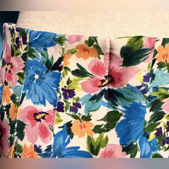 Zara retro taper fit floral pants- slacks. M - Picture 11 of 12